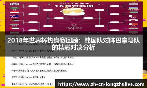 2018年世界杯热身赛回顾：韩国队对阵巴拿马队的精彩对决分析